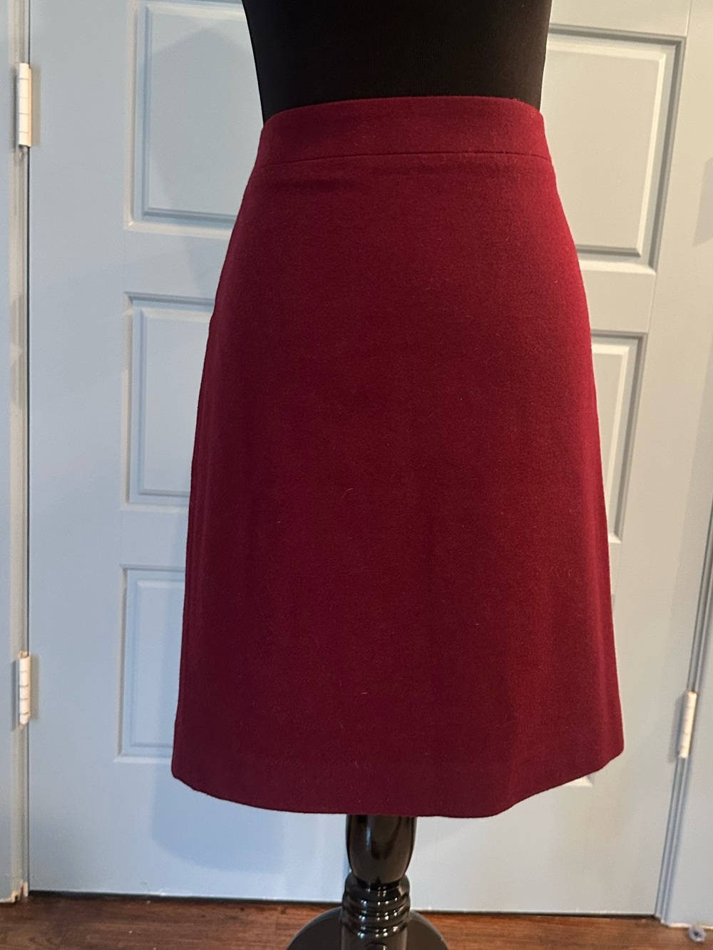 J.Crew Mercantile Burgundy Wool Blend Lined Skirt - Size 10